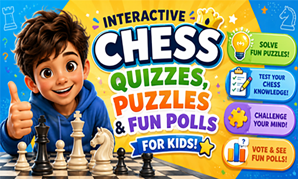 Interactive Chess Quizzes, Puzzles & Fun Polls for Kids